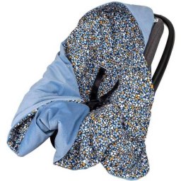 Paturica de infasat pentru scaun auto Infantilo Velvet 90x90cm Stones Blue