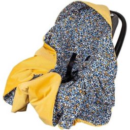 Paturica de infasat pentru scaun auto Infantilo Velvet 90x90cm Stones Yellow