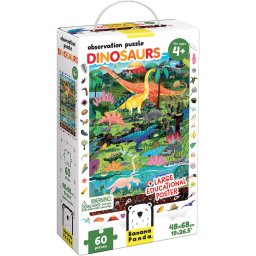 Puzzle Banana Panda Dinozauri 60 Piese 4 Ani+