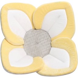 Cadita de plus si Salteluta de joaca BloomingBath Lotus Galben / Alb / Gri Deschis