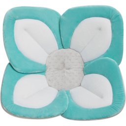 Cadita de plus si Salteluta de joaca BloomingBath Lotus Turcoaz / Alb / Gri Deschis