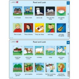 Set 10 Puzzle-uri Larsen Read and Look 11-20 EN 10 Piese 6 Ani+