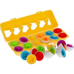 Set 12 oua pentru invatarea formelor si culorilor Ikonka Matching eggs