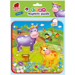 Puzzle magnetic Roter Kafer Ferma 16 Piese 3 Ani+