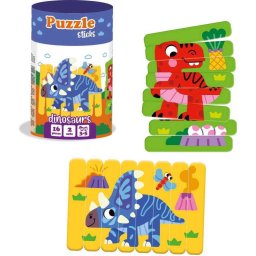Set puzzle-uri din betisoare Roter Kafer Dinozauri 16 Piese 3 Ani+