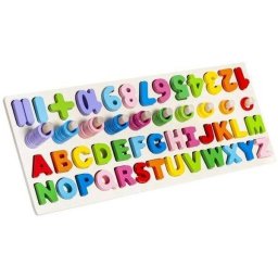 Puzzle lemn Iso Trade cu Cifre si Litere 3 Ani+