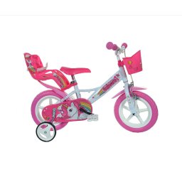 Bicicleta Copii DINO BIKES Unicorn 12 Inch 3 Ani+ Greutate Maxima Suportata 40Kg Roz