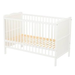Patut din lemn multifunctional Qmini Julia 120x60cm Alb