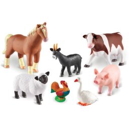 Set 7 Figurine Learning Resources LER0694 Animalute de la Ferma Varsta 18 Luni+ Multicolor