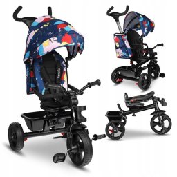 Tricicleta copii Lionelo Haari Bubblegum Multicolor