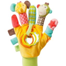 Manusa Cu Activitati Fehn Safari Velur Moale Zornaitoare +0luni Multicolor