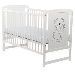 Patut din lemn BabyNeeds Timmi 120x60cm White
