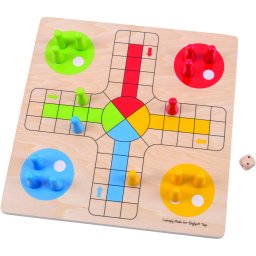 Joc Clasic Din Lemn BigJigs Toys Nu Te Supara Frate 3-99ani 16 Pioni