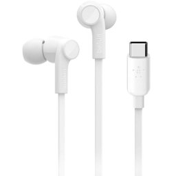 Casti Cu Microfon Belkin RockStar USB-C Cablu 1.12m Alb