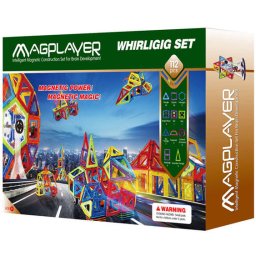 Joc de constructie magnetic MAGPLAYER 112 Piese 3 Ani+
