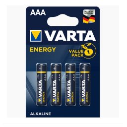 Baterii Alcaline Varta Energy R3 AAA 4 bucati / blister