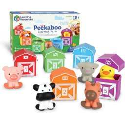 Joc cu Figurine Learning Resources LER6805 De-a V-ati Ascunselea cu Animalutele de la Ferma 18 Luni+ Multicolor