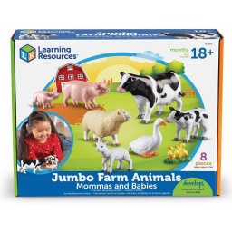 Set Figurine Learning Resources LER0835 Animale de la Ferma - Mama si Puiul Varsta 18 Luni+ Multicolor
