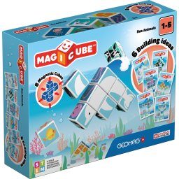 Set de Constructie Magnetic Geomag Magicube Animale de Mare 146 Piese 1-5 Ani