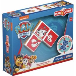 Set de Constructie Magnetic Geomag Magicube Paw Patrol Marshall Rubble si Zuma 3 Piese 2 Ani+
