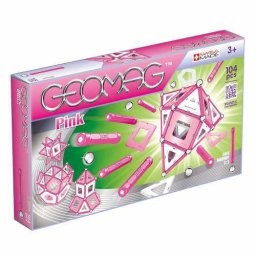 Set de constructie magnetic Geomag Pink Panels 344 Piese 3 Ani+