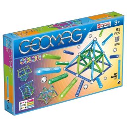 Set de constructie magnetic Geomag Color 91 Piese 3 Ani+