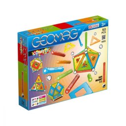 Set de constructie magnetic Geomag Confetti 50 Piese 3 Ani+