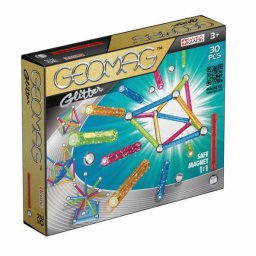 Set de constructie magnetic Geomag Glitter 30 Piese 3 Ani+