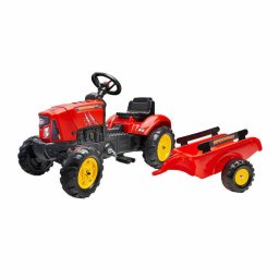 Tractor cu pedale si remorca Falk Red