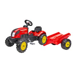 Tractor cu Pedale Falk 2058L Remorca Varsta 2-5 Ani Rosu