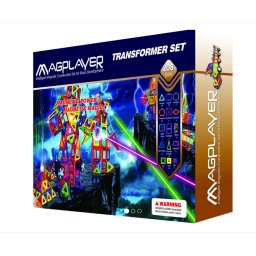 Joc de constructie magnetic MAGPLAYER Transformer Set 208 Piese 3 Ani+