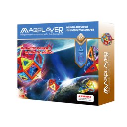 Joc de constructie magnetic MAGPLAYER 30 Piese 3 Ani+