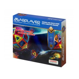 Joc de constructie magnetic MAGPLAYER 45 Piese 3 Ani+