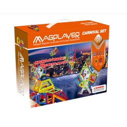Set de constructie magnetic MAGPLAYER Carnival 72 Piese 3 Ani+