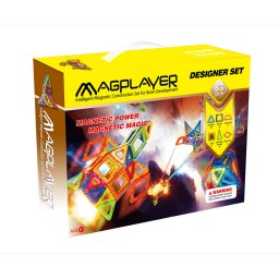 Set de constructie magnetic MAGPLAYER Designer 83 Piese 3 Ani+