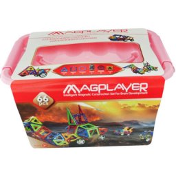 Joc de constructie magnetic MAGPLAYER 66 Piese 3 Ani+