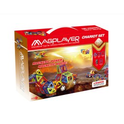 Joc de constructie magnetic MAGPLAYER Chariot Set 40 Piese 3 Ani+