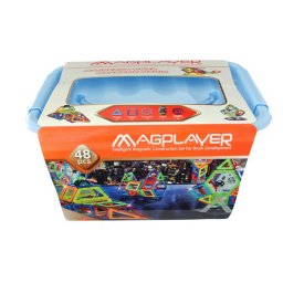 Joc de constructie magnetic MAGPLAYER 48 Piese 3 Ani+