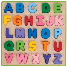 Puzzle colorat BigJigs Toys Alfabet 2-6 Ani