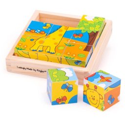 Puzzle Cubic BigJigs Toys Safari 2-6 Ani