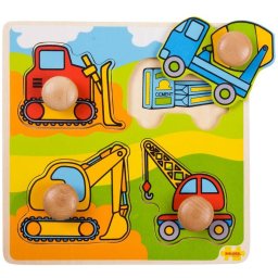 Primul Meu Puzzle BigJigs Toys Santierul de Constructii 1 An+