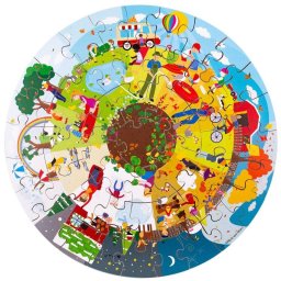 Puzzle de podea 360 grade BigJigs Toys Anotimpurile 50 Piese 4 Ani+