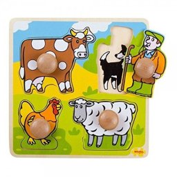 Primul Meu Puzzle BigJigs Toys 4 Animale Domestice 1 An+