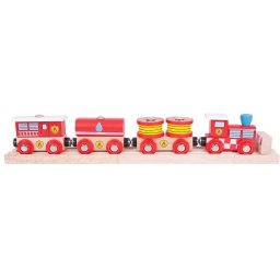 Jucarie BigJigs Toys Trenuletul pompierilor
