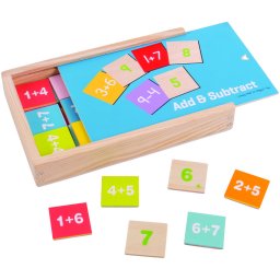 Joc matematic BigJigs Toys Jocul adunarilor si scaderilor