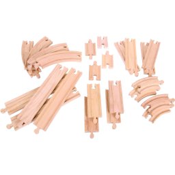 Set sine drepte si curbe BigJigs Toys 24 piese