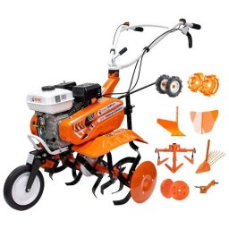 Motosapa Ruris DAC 7000ACC3 + Roti Cauciuc + Rarita + Plug + Adaptor + Dispozitiv Scos Cartofi + Roti Metalice + Cultivator + Set Contragreutati 10kg