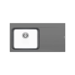 Chiuveta bucatarie Pyramis Pyrros 100x52 1B 1D ST Industrial Grey