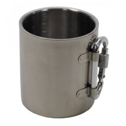 Cana inox cu carabina Fox Outdoor 300ml Silver
