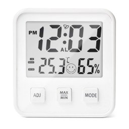 Termometru si Higrometru de Camera VITAMMY Hygro Statie Meteo Ceas Alarma Indicator Confort Alb